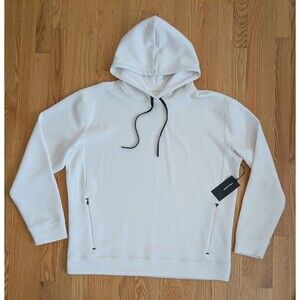 Abercrombie & Fitch YPB neoKNIT Max Popover Hoodie Mens XL White Cream NWT
